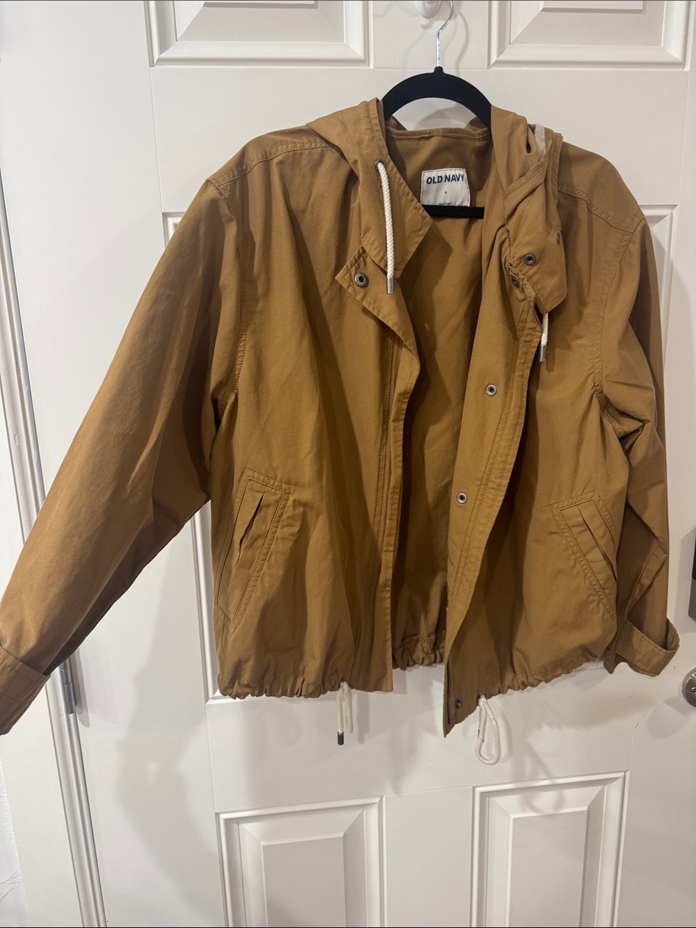 Old Navy Hooded Anorak Jacket in Tan